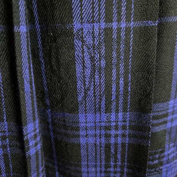 Vintage Pendleton Plaid Wool Purple Black Jacquard Pleated Midi Skirt USA - Picture 9 of 9
